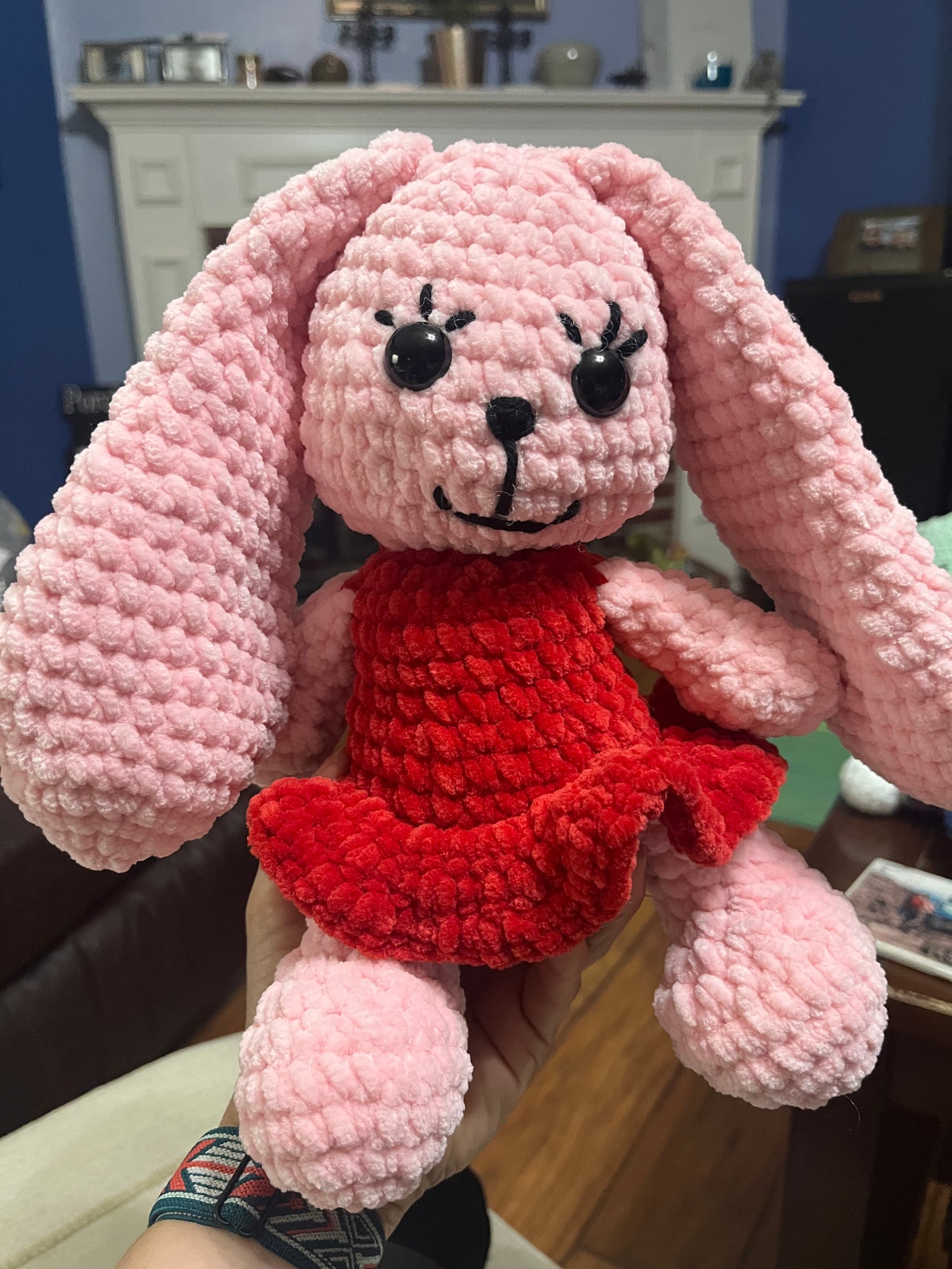 Crocheted plushie bunnies