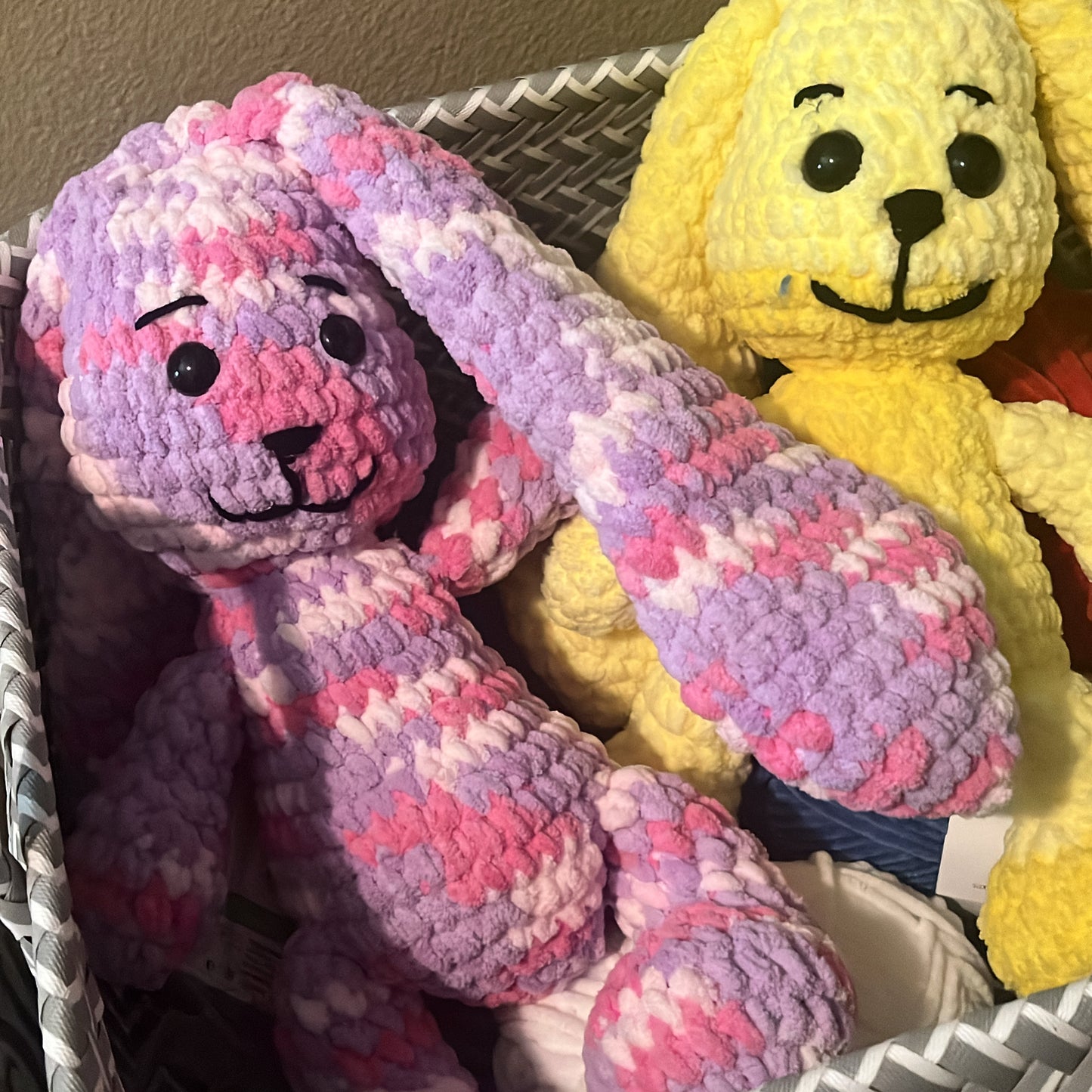 Crocheted plushie bunnies