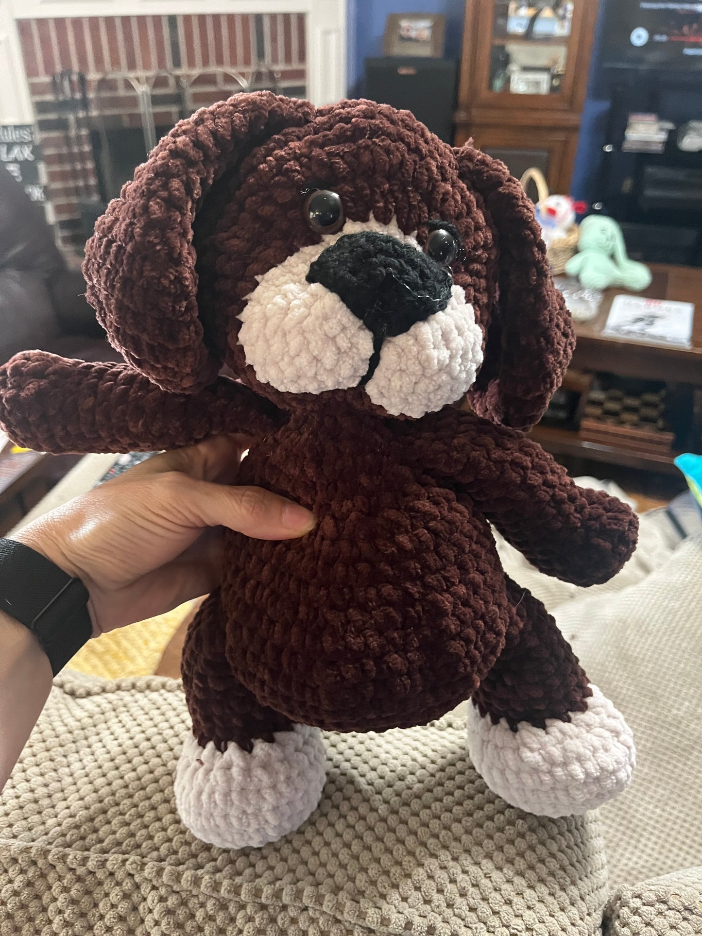 Crocheted plushie dog